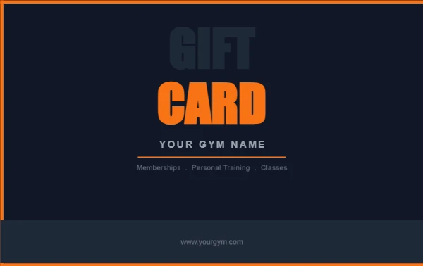 Fitness / Gym gift card template