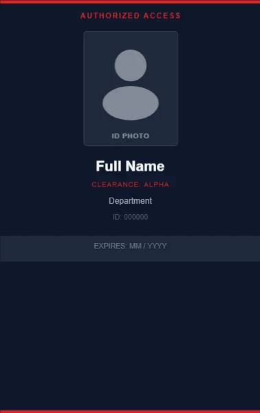 Security Badge id cards & badge template