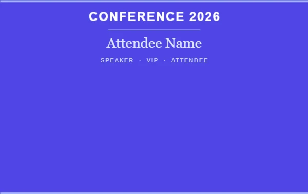 Event Badge id cards & badge template
