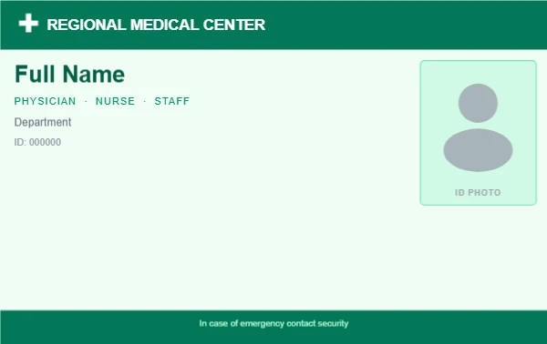 Healthcare id cards & badge template