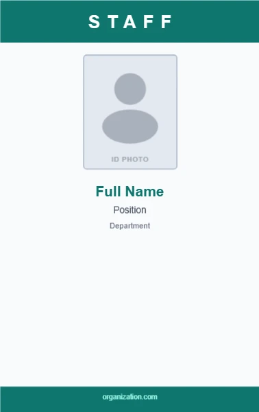 Staff id cards & badge template
