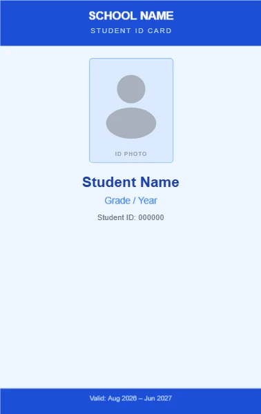 Student ID id cards & badge template