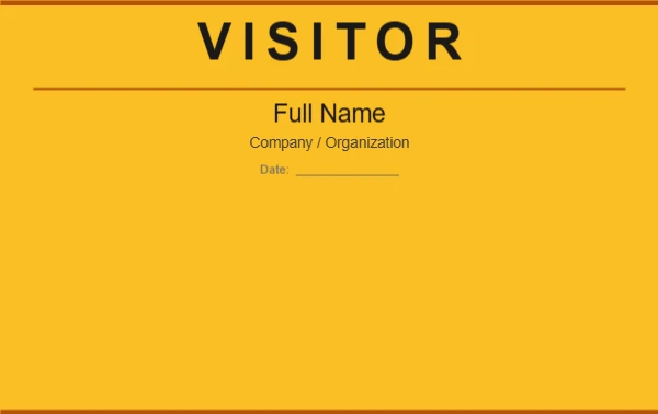 Visitor Pass id cards & badge template